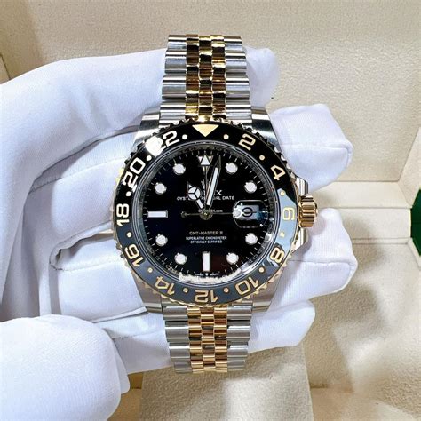 mans two tone rolex date auto watch model gmt master|rolex gmt master watch.